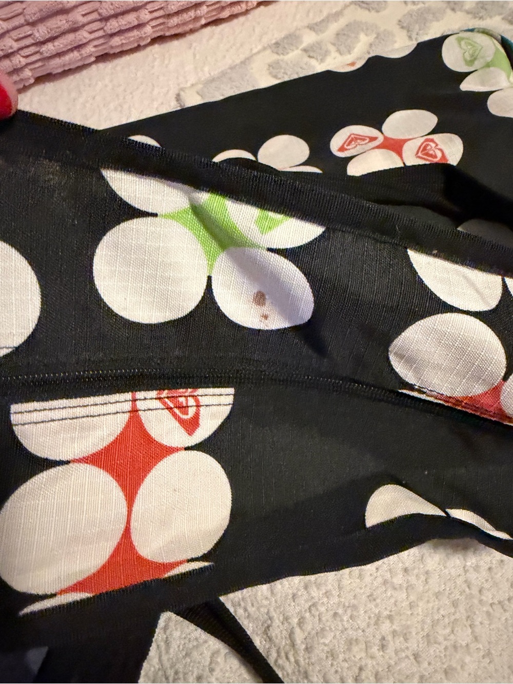 Roxy Black Tote with Multicolor Floral Dot Print - Picture 3 of 10